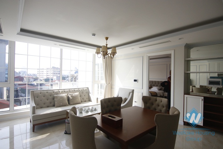 High floor luxury two bedrooms apartment for rent in city center, Hoan Kiem district, Ha Noi